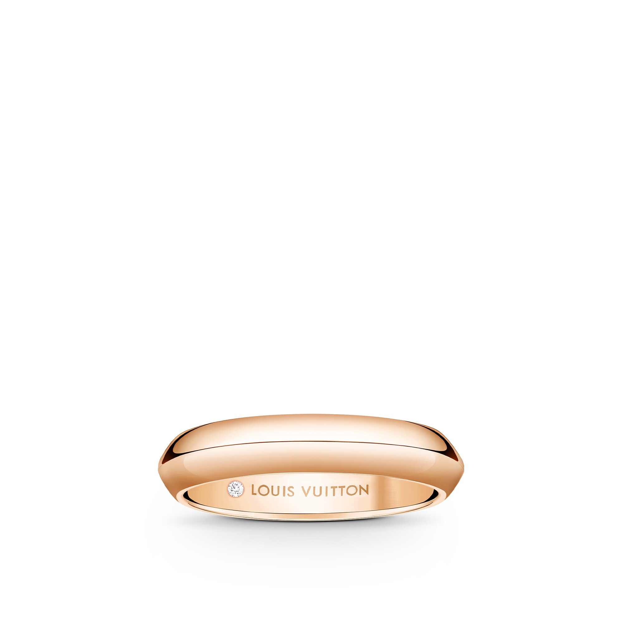 LV Diamonds 4mm Band, Pink Gold - Jewelry - Categories | LOUIS